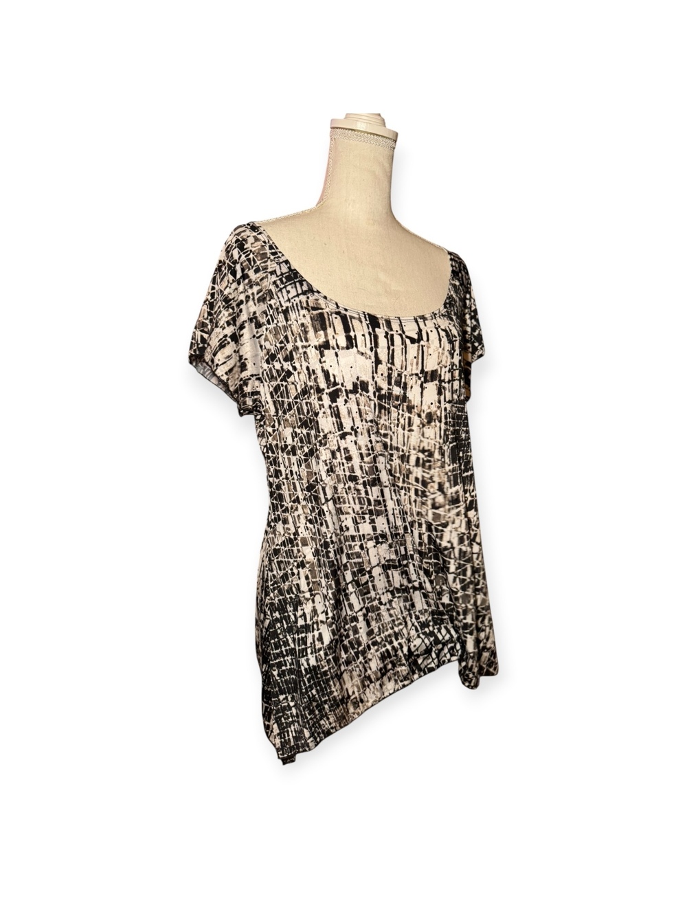 Brittany Black Vintage Top Y2K Black Grunge Sparkle Flounce Size Large 90s Alt